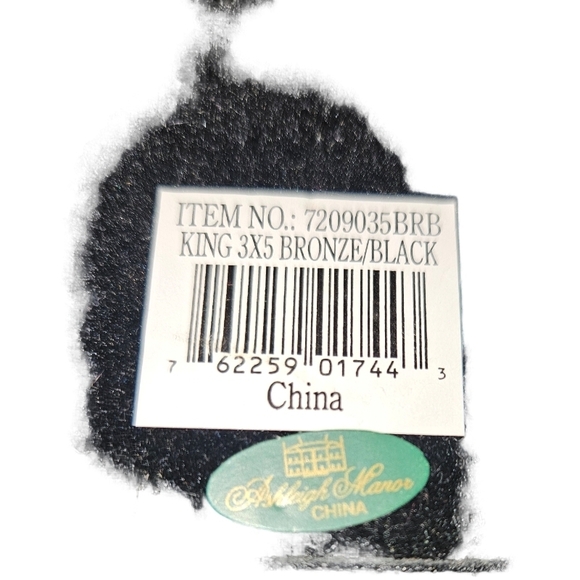 🦉Ashleigh Manor jeweled picture frame in black enamel with amber & blue crystal - Picture 5 of 8